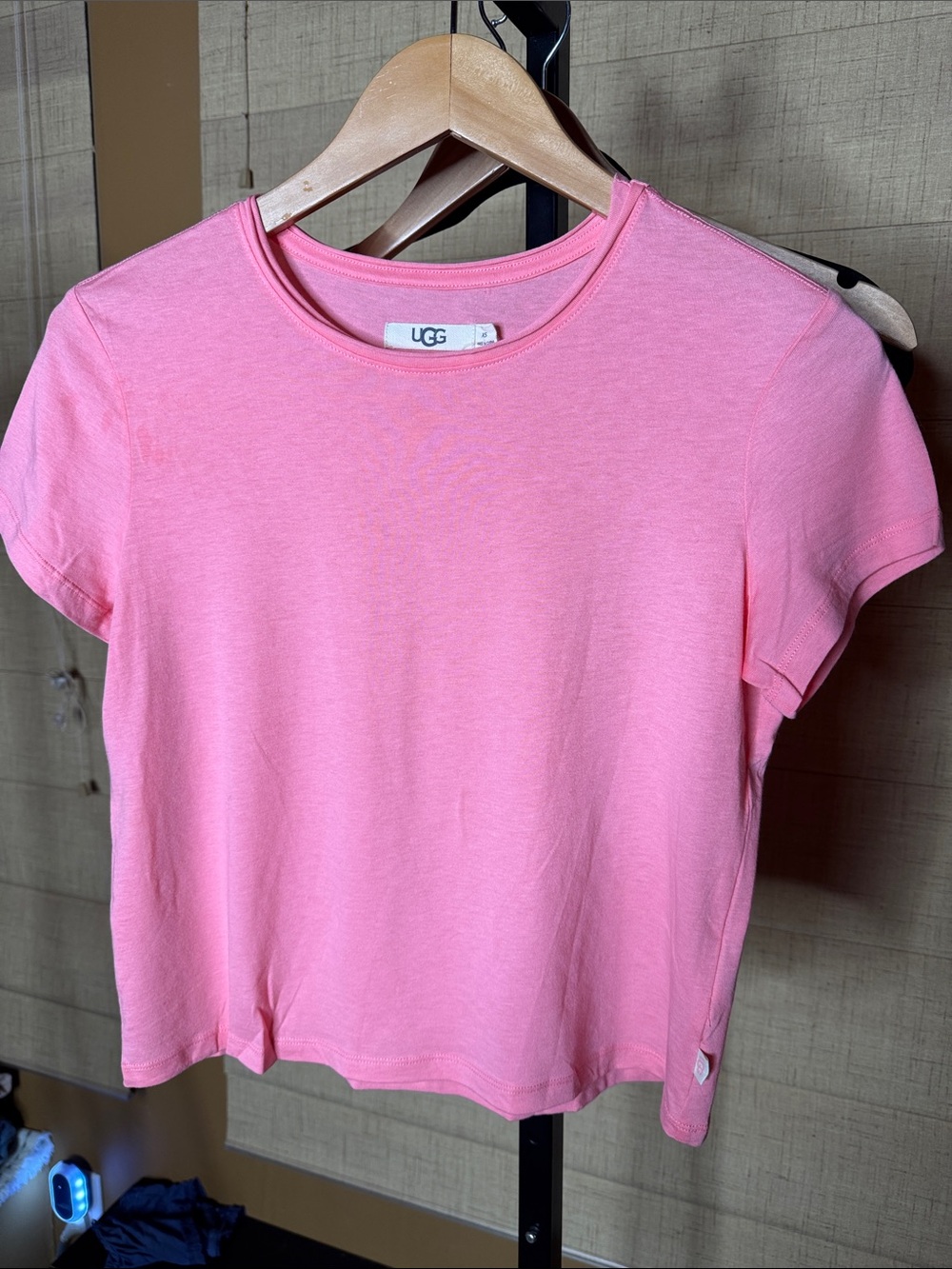 NWOT UGG Brinlee Pink Organic Cotton Tee XS Soft Crewneck T-Shirt - Picture 2 of 9
